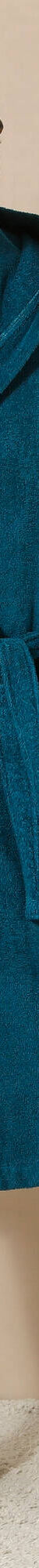 Peignoir mixte adulte col capuche "sèche-vite" (bleu paon) Peignoir mixte adulte col capuche "sèche-vite" (bleu paon)